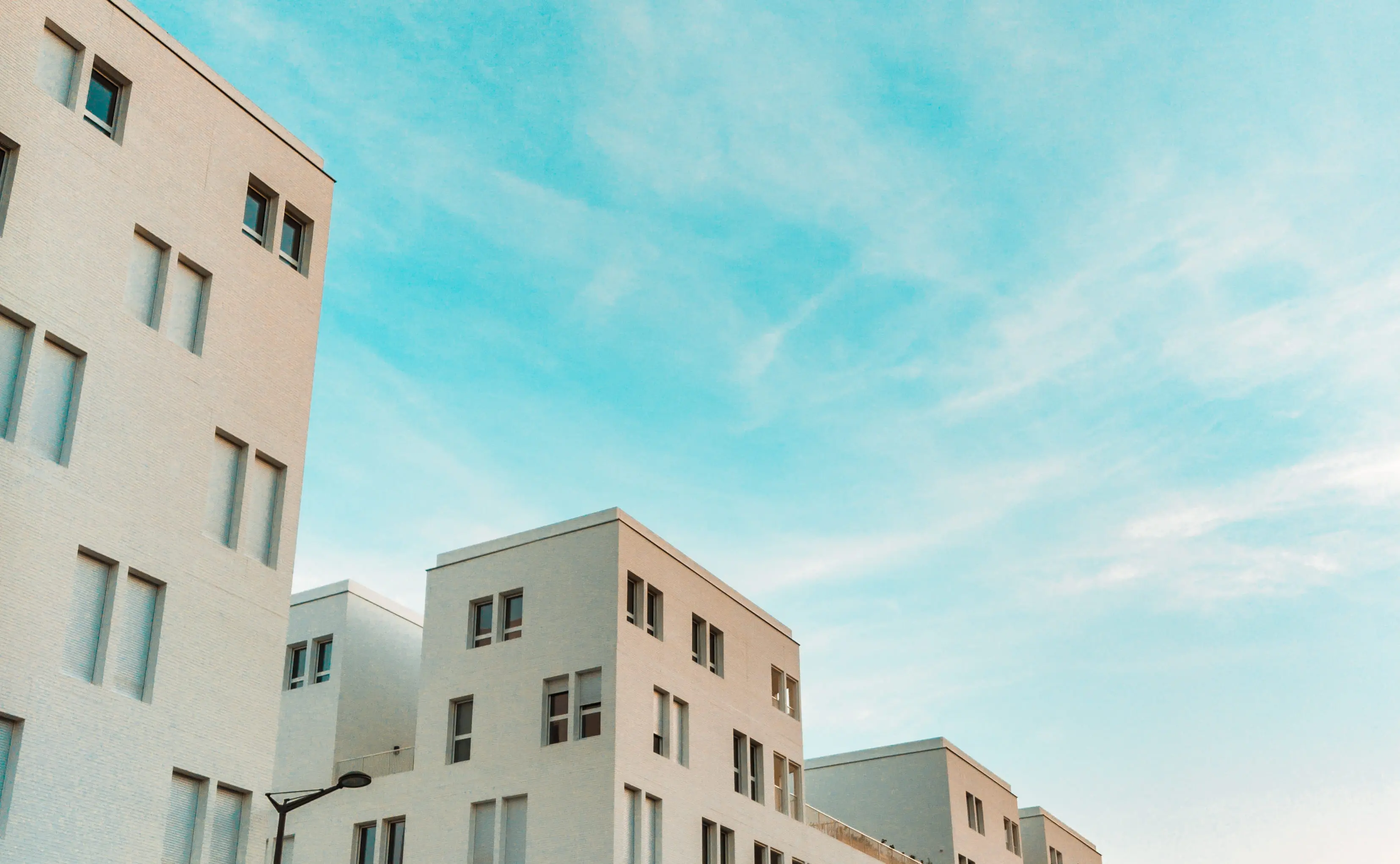 White Concrete Apartment Buildings