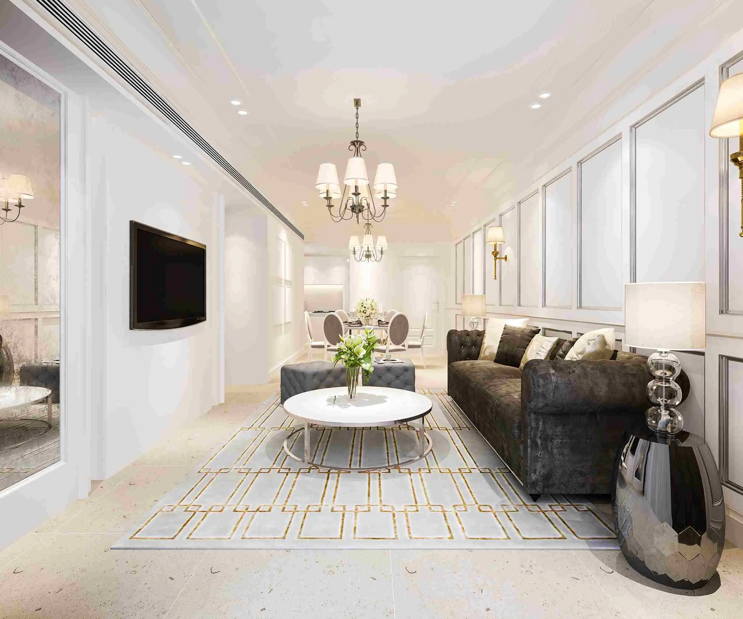 Modern Dining Room Living Room With Luxury Decor 11zon